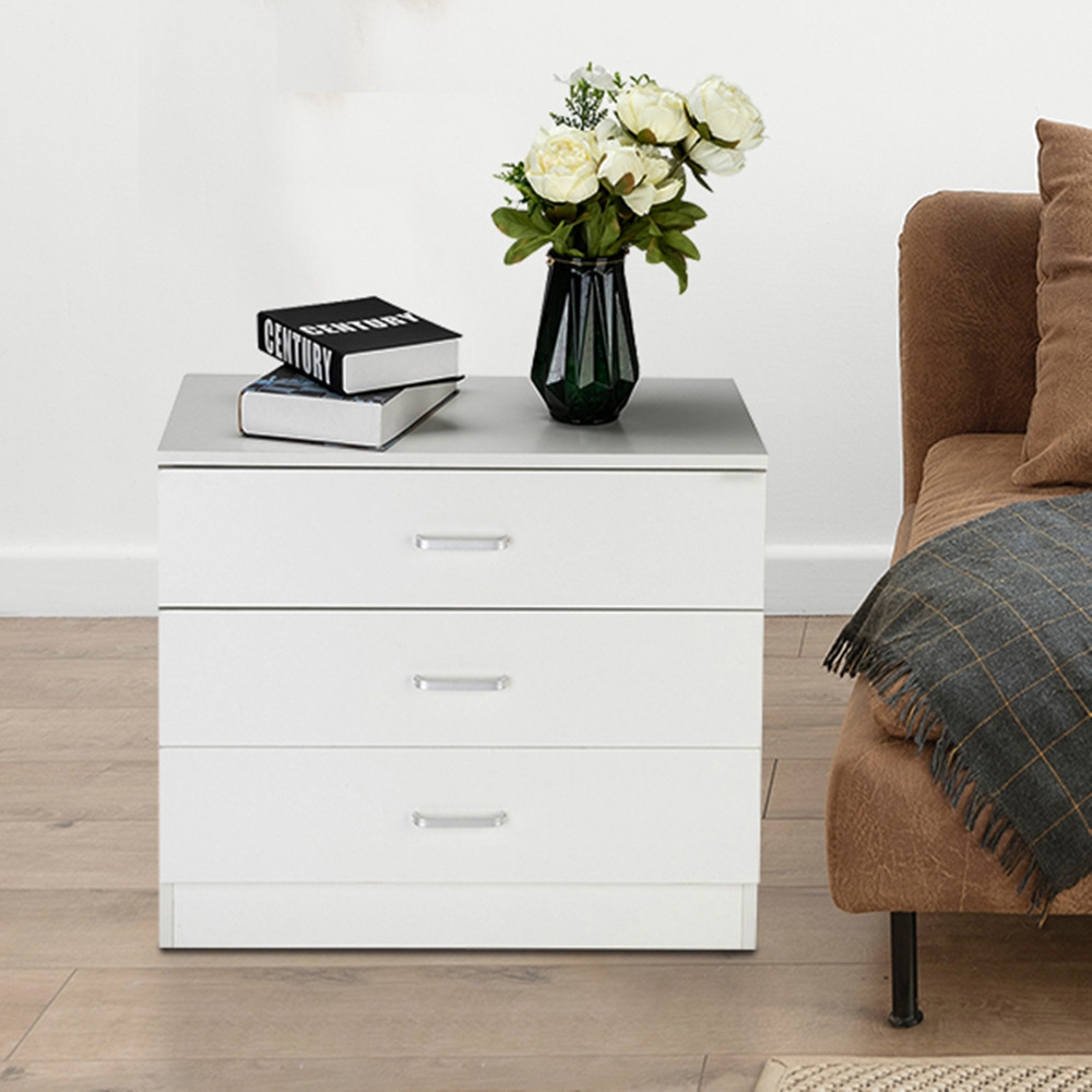 [] Modern Simple 3-Drawer Dresser White