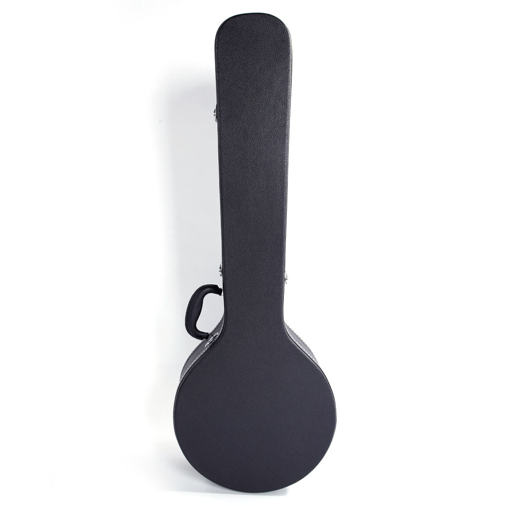 【Replace 48950444】5-String 6-String Microgroove Pattern Leather Wood Banjos Case Black
