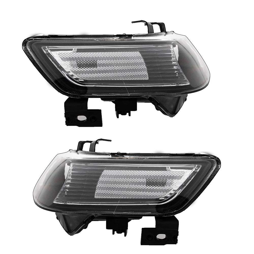 Set of (2) Headlights Halogen Factory Black Clear for 2004-2008 Acura TSX